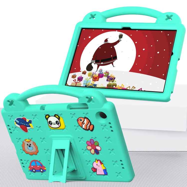 For Samsung Galaxy Tab A11+ / A9+ Handle Kickstand Children EVA Shockproof Tablet Case(Mint Green) by buy2fix