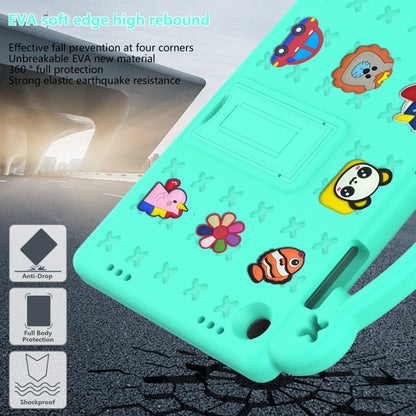 For Samsung Galaxy Tab A11+ / A9+ Handle Kickstand Children EVA Shockproof Tablet Case(Mint Green) by buy2fix