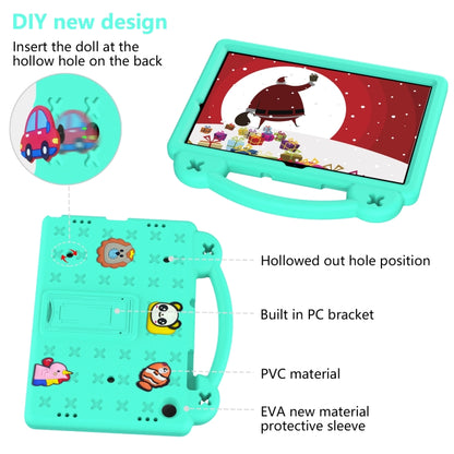 For Samsung Galaxy Tab A11+ / A9+ Handle Kickstand Children EVA Shockproof Tablet Case(Mint Green) by buy2fix