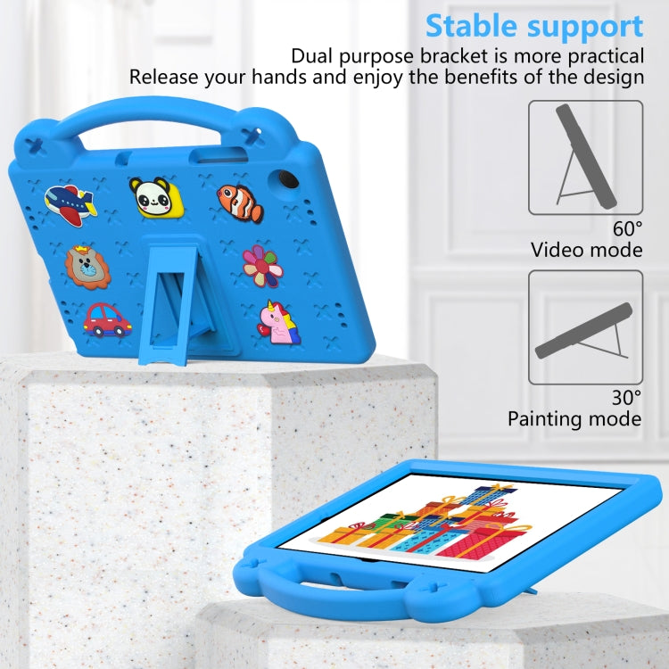 For Samsung Galaxy Tab A9+ X216B Handle Kickstand Children EVA Shockproof Tablet Case(Sky Blue) - Galaxy Tab A9+ by buy2fix | Online Shopping UK | buy2fix