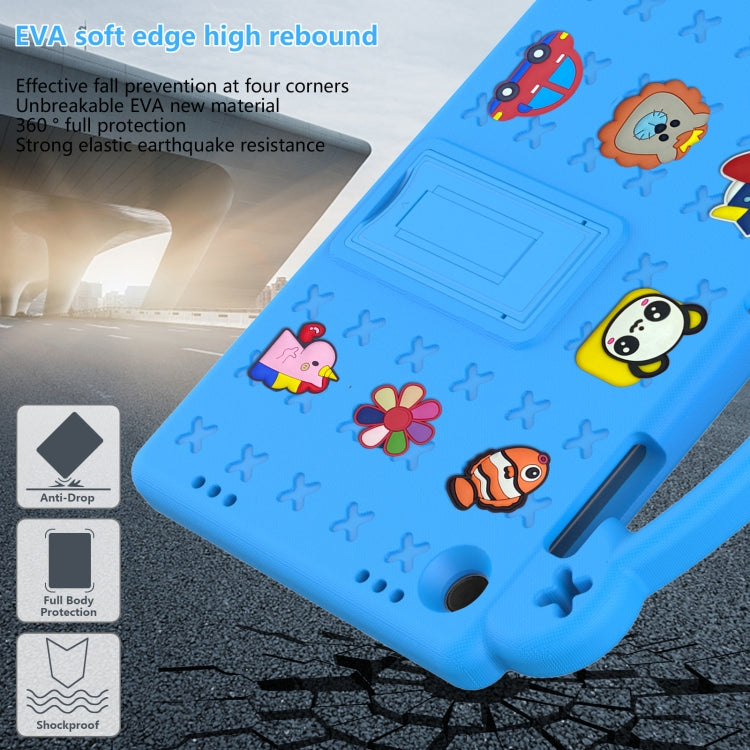 For Samsung Galaxy Tab A9+ X216B Handle Kickstand Children EVA Shockproof Tablet Case(Sky Blue) - Galaxy Tab A9+ by buy2fix | Online Shopping UK | buy2fix