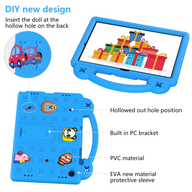 For Samsung Galaxy Tab A9+ X216B Handle Kickstand Children EVA Shockproof Tablet Case(Sky Blue) - Galaxy Tab A9+ by buy2fix | Online Shopping UK | buy2fix
