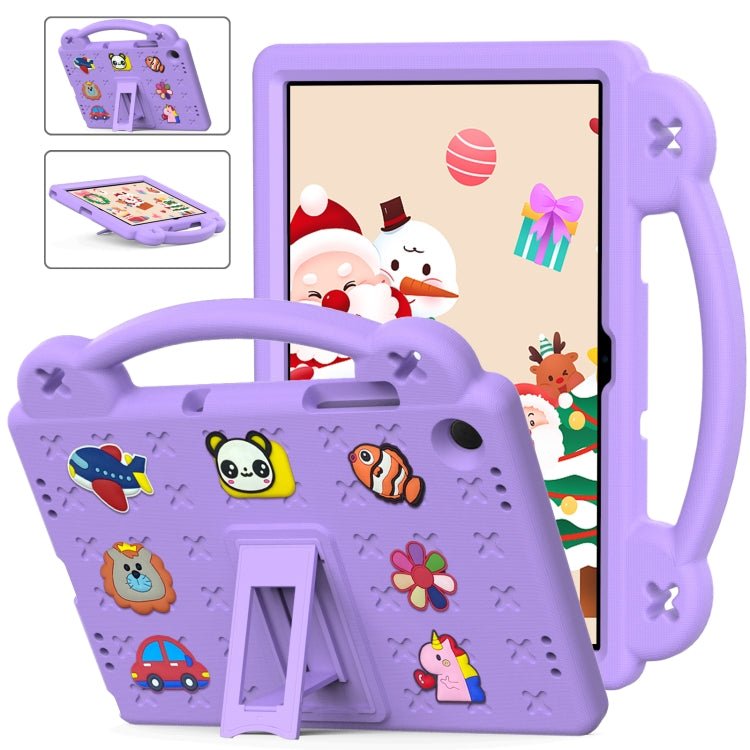 For Samsung Galaxy Tab A9+ X216B Handle Kickstand Children EVA Shockproof Tablet Case(Light Purple) - Galaxy Tab A9+ by buy2fix | Online Shopping UK | buy2fix