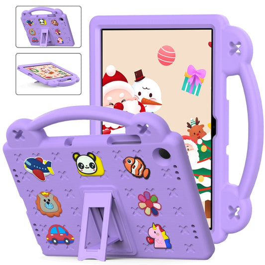 For Samsung Galaxy Tab A9+ X216B Handle Kickstand Children EVA Shockproof Tablet Case(Light Purple) - Galaxy Tab A9+ by buy2fix | Online Shopping UK | buy2fix
