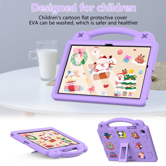 For Samsung Galaxy Tab A9+ X216B Handle Kickstand Children EVA Shockproof Tablet Case(Light Purple) - Galaxy Tab A9+ by buy2fix | Online Shopping UK | buy2fix