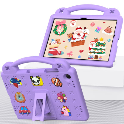 For Samsung Galaxy Tab A9+ X216B Handle Kickstand Children EVA Shockproof Tablet Case(Light Purple) - Galaxy Tab A9+ by buy2fix | Online Shopping UK | buy2fix