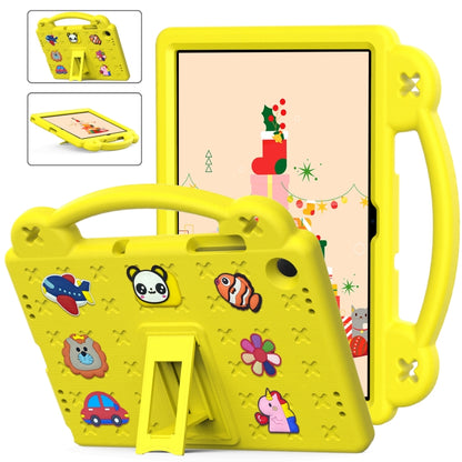 For Samsung Galaxy Tab A9+ X216B Handle Kickstand Children EVA Shockproof Tablet Case(Yellow) - Galaxy Tab A9+ by buy2fix | Online Shopping UK | buy2fix