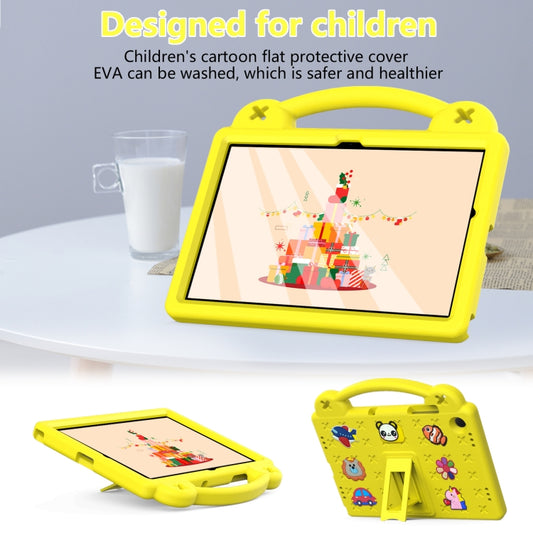 For Samsung Galaxy Tab A9+ X216B Handle Kickstand Children EVA Shockproof Tablet Case(Yellow) - Galaxy Tab A9+ by buy2fix | Online Shopping UK | buy2fix