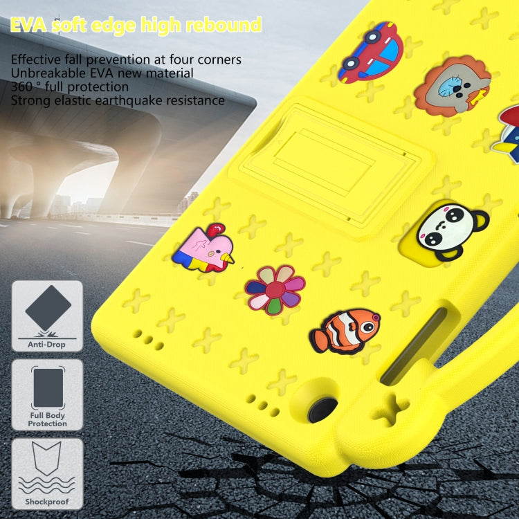 For Samsung Galaxy Tab A9+ X216B Handle Kickstand Children EVA Shockproof Tablet Case(Yellow) - Galaxy Tab A9+ by buy2fix | Online Shopping UK | buy2fix