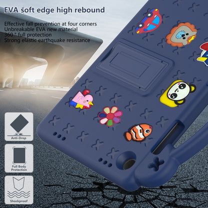 For Samsung Galaxy Tab A9+ X216B Handle Kickstand Children EVA Shockproof Tablet Case(Navy Blue) - Galaxy Tab A9+ by buy2fix | Online Shopping UK | buy2fix