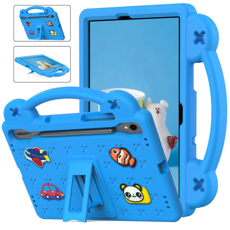 For Samsung Galaxy Tab S9 FE / X510N Handle Kickstand Children EVA Shockproof Tablet Case(Sky Blue) by buy2fix