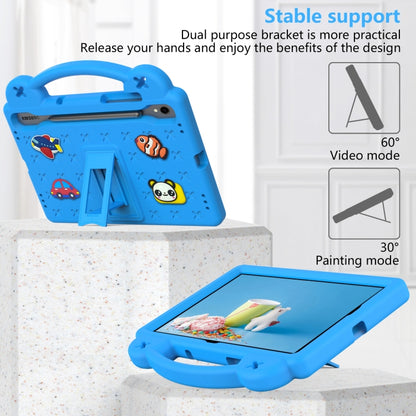 For Samsung Galaxy Tab S9 FE / X510N Handle Kickstand Children EVA Shockproof Tablet Case(Sky Blue) by buy2fix