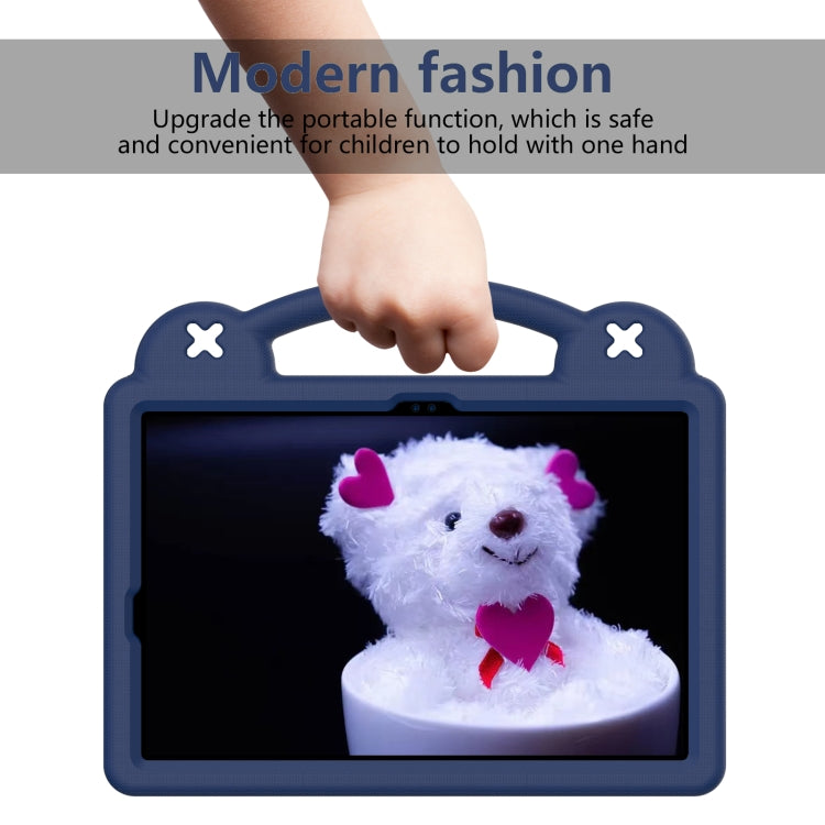 For Samsung Galaxy Tab S9 FE / X510N Handle Kickstand Children EVA Shockproof Tablet Case(Navy Blue) by buy2fix