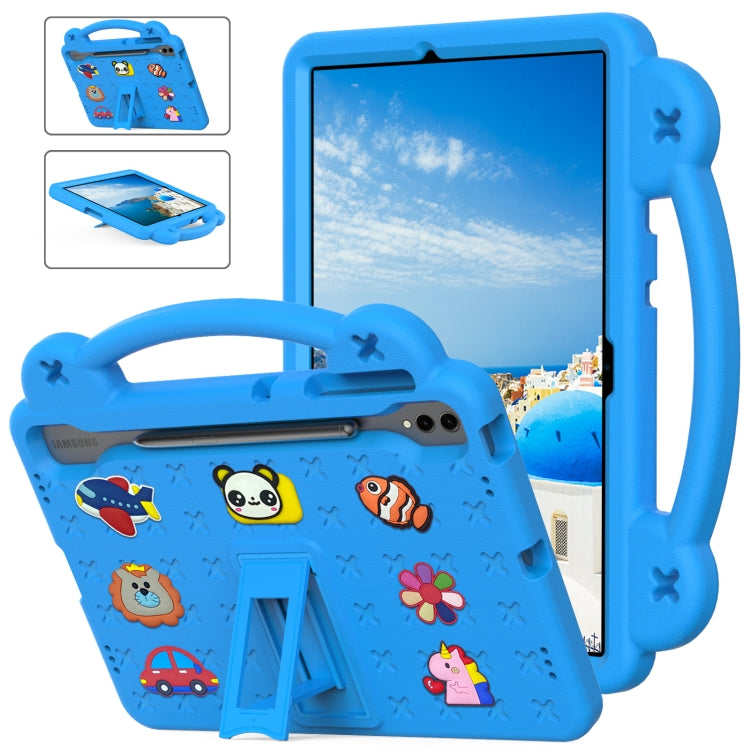 For Samsung Galaxy Tab S9 FE+ 12.4 X610N Handle Kickstand Children EVA Shockproof Tablet Case(Sky Blue) by buy2fix