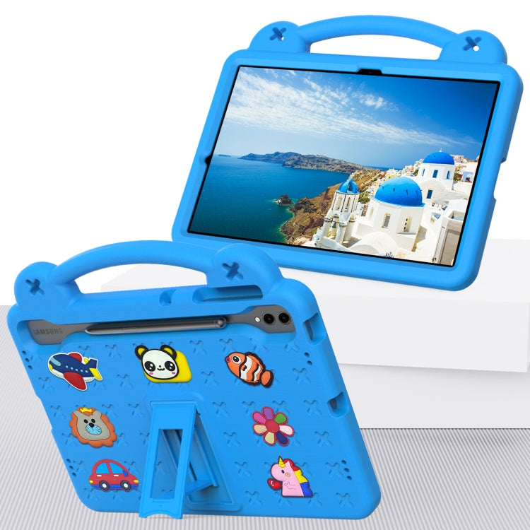 For Samsung Galaxy Tab S9 FE+ 12.4 X610N Handle Kickstand Children EVA Shockproof Tablet Case(Sky Blue) by buy2fix