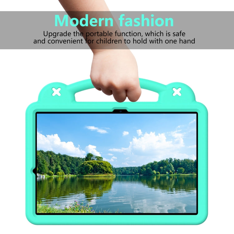 For Samsung Galaxy Tab S9+ 12.4 X810 Handle Kickstand Children EVA Shockproof Tablet Case(Mint Green) - Galaxy Tab S9+ Cases by buy2fix | Online Shopping UK | buy2fix