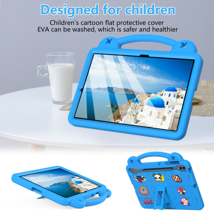 For Samsung Galaxy S7 FE 12.4 T730 / T736 Handle Kickstand Children EVA Shockproof Tablet Case(Sky Blue) - Galaxy Tab S7 FE by buy2fix | Online Shopping UK | buy2fix