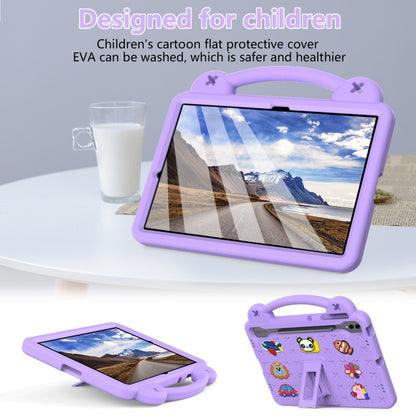 For Samsung Galaxy S7 FE 12.4 T730 / T736 Handle Kickstand Children EVA Shockproof Tablet Case(Light Purple) - Galaxy Tab S7 FE by buy2fix | Online Shopping UK | buy2fix