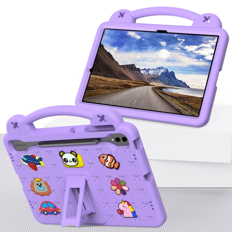 For Samsung Galaxy S7 FE 12.4 T730 / T736 Handle Kickstand Children EVA Shockproof Tablet Case(Light Purple) - Galaxy Tab S7 FE by buy2fix | Online Shopping UK | buy2fix