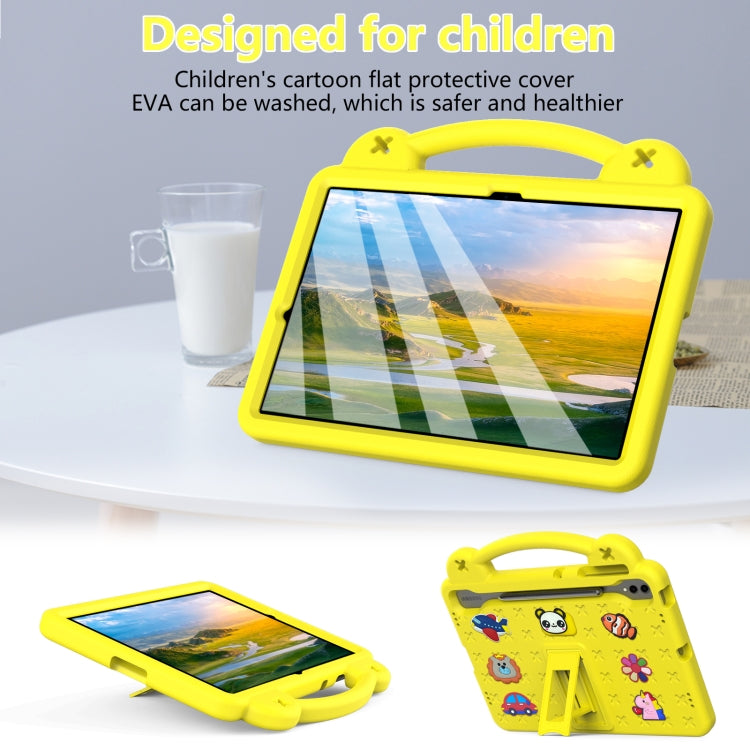 For Samsung Galaxy S7 FE 12.4 T730 / T736 Handle Kickstand Children EVA Shockproof Tablet Case(Yellow) - Galaxy Tab S7 FE by buy2fix | Online Shopping UK | buy2fix