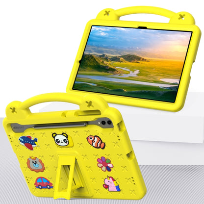 For Samsung Galaxy S7 FE 12.4 T730 / T736 Handle Kickstand Children EVA Shockproof Tablet Case(Yellow) - Galaxy Tab S7 FE by buy2fix | Online Shopping UK | buy2fix