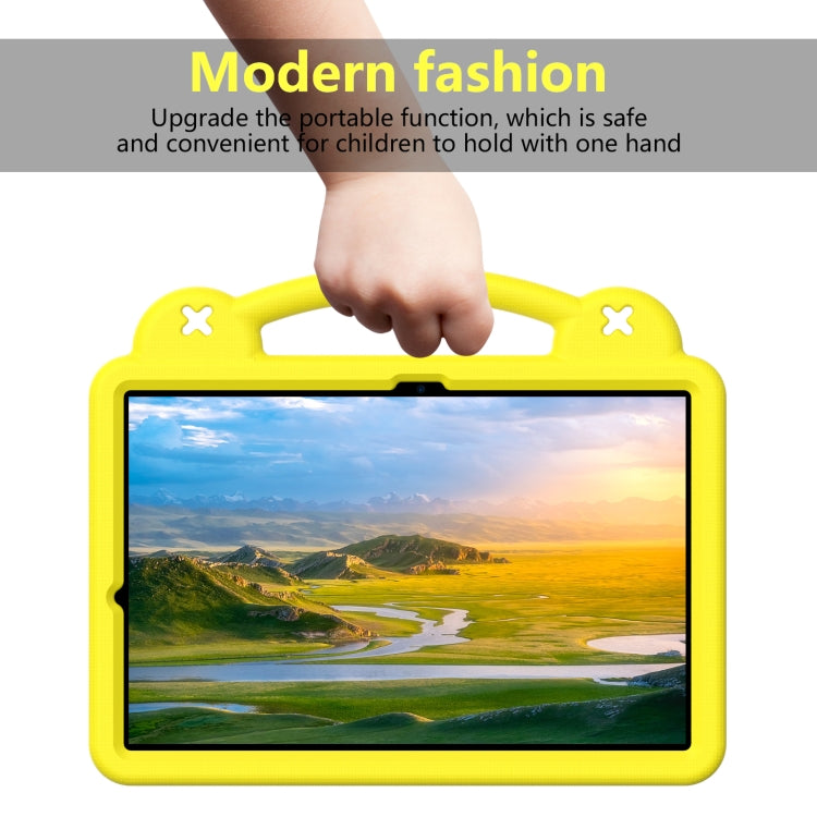 For Samsung Galaxy S7 FE 12.4 T730 / T736 Handle Kickstand Children EVA Shockproof Tablet Case(Yellow) - Galaxy Tab S7 FE by buy2fix | Online Shopping UK | buy2fix