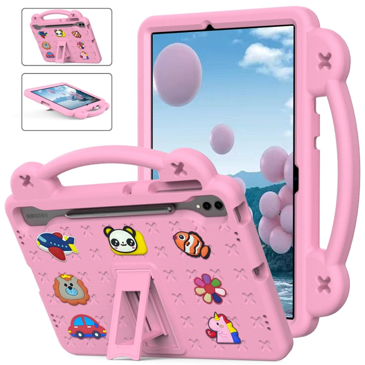 For Samsung Galaxy Tab S8+ 12.4 X800/X806 Handle Kickstand Children EVA Shockproof Tablet Case(Pink) by buy2fix