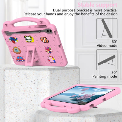 For Samsung Galaxy Tab S8+ 12.4 X800/X806 Handle Kickstand Children EVA Shockproof Tablet Case(Pink) by buy2fix
