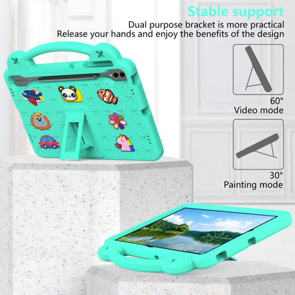 For Samsung Galaxy Tab S8+ 12.4 X800/X806 Handle Kickstand Children EVA Shockproof Tablet Case(Mint Green) by buy2fix