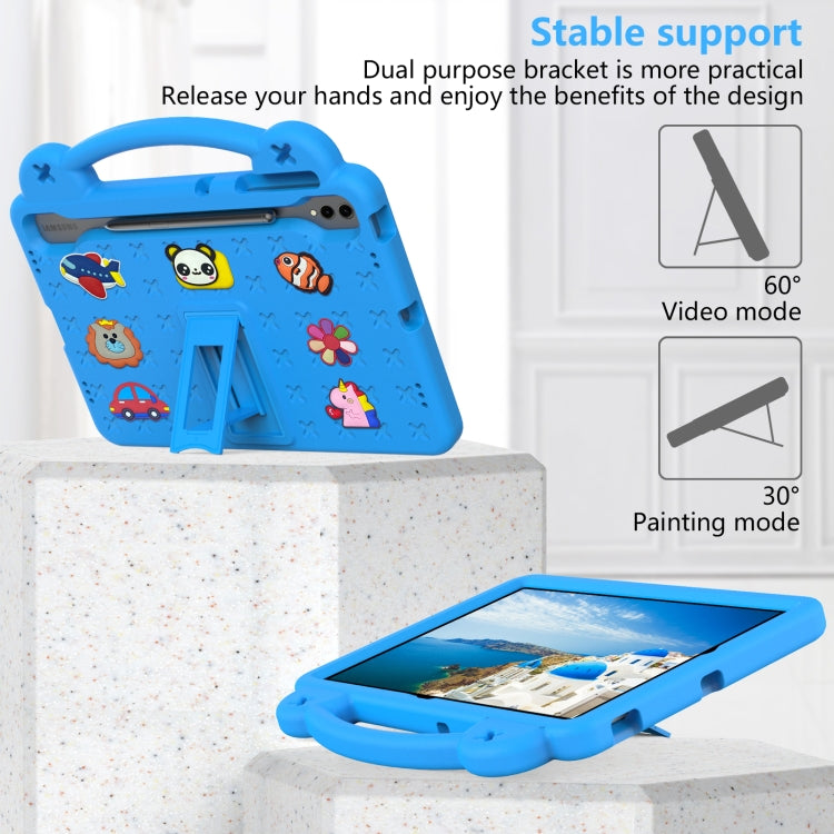 For Samsung Galaxy Tab S8+ 12.4 X800/X806 Handle Kickstand Children EVA Shockproof Tablet Case(Sky Blue) by buy2fix