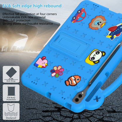 For Samsung Galaxy Tab S8+ 12.4 X800/X806 Handle Kickstand Children EVA Shockproof Tablet Case(Sky Blue) by buy2fix
