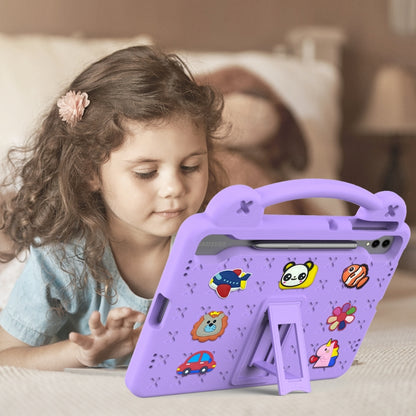 For Samsung Galaxy Tab S8+ 12.4 X800/X806 Handle Kickstand Children EVA Shockproof Tablet Case(Light Purple) - Galaxy Tab S8+ Cases by buy2fix | Online Shopping UK | buy2fix