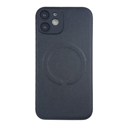 For iPhone 12 Leather All-inclusive MagSafe TPU Phone Case(Black) by buy2fix