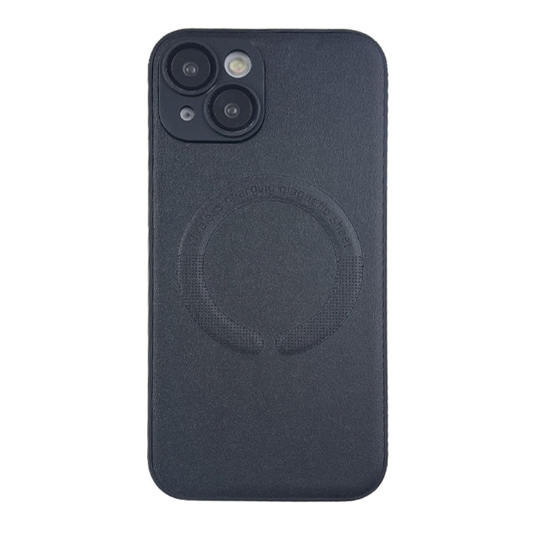 For iPhone 14 Leather All-inclusive MagSafe TPU Phone Case(Black) by buy2fix