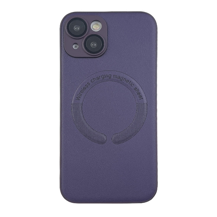 For iPhone 14 Leather All-inclusive MagSafe TPU Phone Case(Purple) by buy2fix