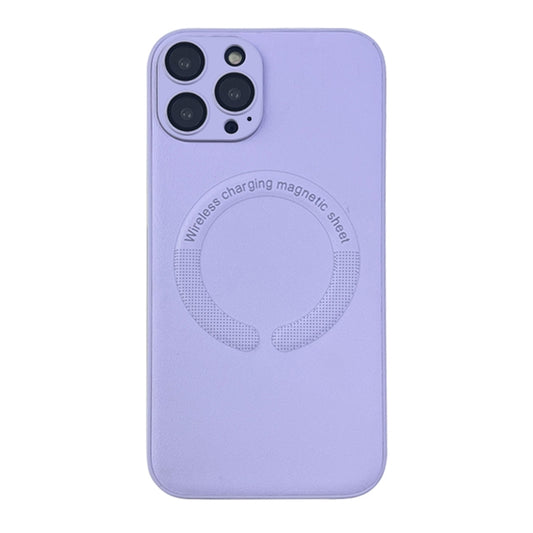 For iPhone 14 Pro Leather All-inclusive MagSafe TPU Phone Case(Purple Taro) - iPhone 14 Pro Cases by buy2fix | Online Shopping UK | buy2fix