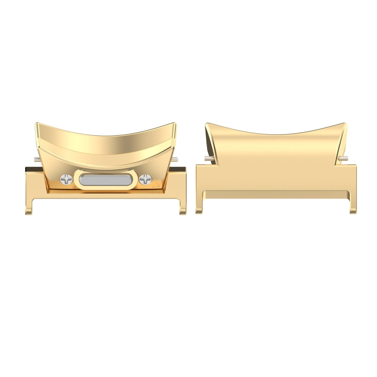 For Samsung Galaxy Watch6 / 6 Classic 20mm 1 Pair Button Style Curved Metal Watch Band Connector(Gold) - Other Parts by buy2fix | Online Shopping UK | buy2fix