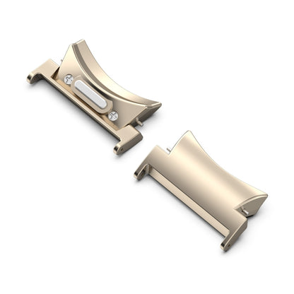 For Samsung Galaxy Watch5 / 5 Pro 22mm 1 Pair Button Style Curved Metal Watch Band Connector(Starlight Color) - Other Parts by buy2fix | Online Shopping UK | buy2fix