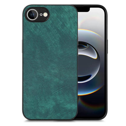 For iPhone 16e Vintage Leather PC Back Cover Phone Case(Green) - iPhone 16e Cases by buy2fix | Online Shopping UK | buy2fix