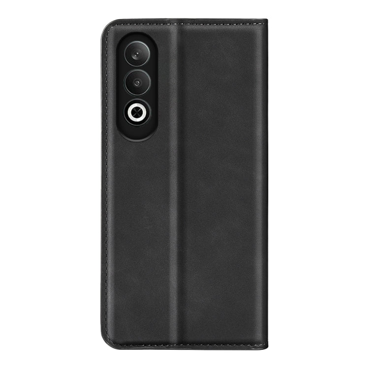 For OPPO K12 Retro-skin Magnetic Suction Leather Phone Case(Black) by buy2fix