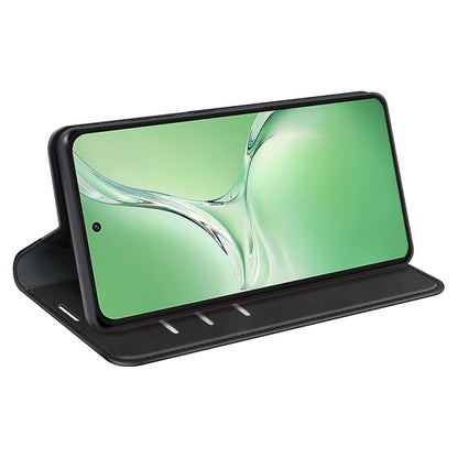 For OPPO K12 Retro-skin Magnetic Suction Leather Phone Case(Black) by buy2fix