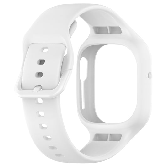 For Honor Watch 4 Integrated Fully Enclosed Silicone Watch Band(White) by buy2fix
