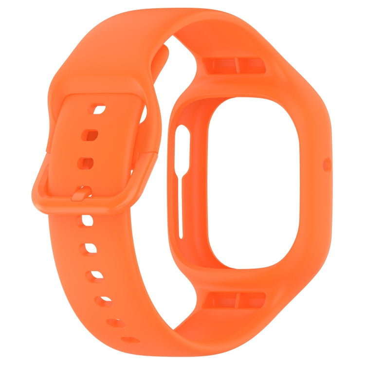 For Honor Watch 4 Integrated Fully Enclosed Silicone Watch Band(Orange) by buy2fix