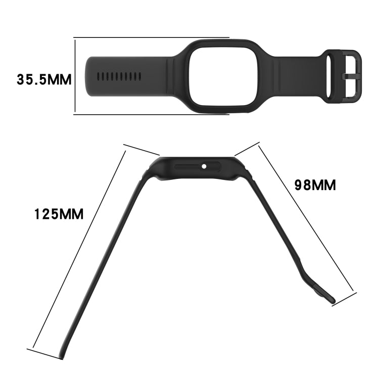 For Honor Watch 4 Integrated Fully Enclosed Silicone Watch Band(White) by buy2fix