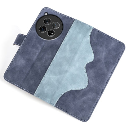 For OnePlus 12 Stitching Horizontal Flip Leather Phone Case(Blue) - OnePlus Cases by buy2fix | Online Shopping UK | buy2fix