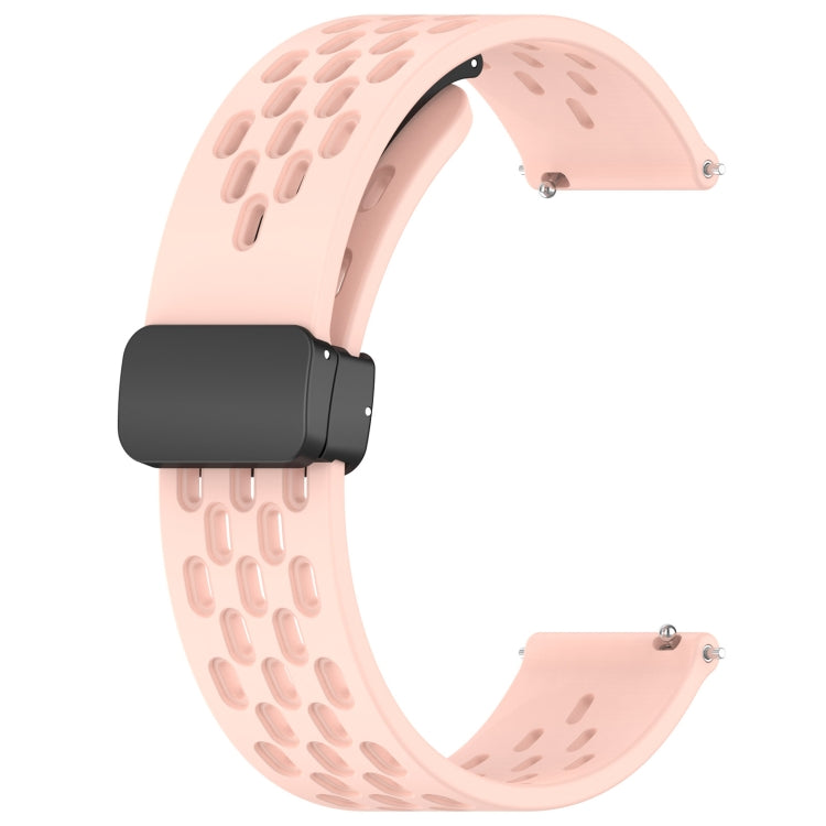 For Huawei Watch 4 22mm Folding Magnetic Clasp Silicone Watch Band(Pink) by buy2fix