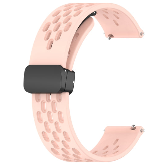 For Huawei Watch 4 22mm Folding Magnetic Clasp Silicone Watch Band(Pink) by buy2fix