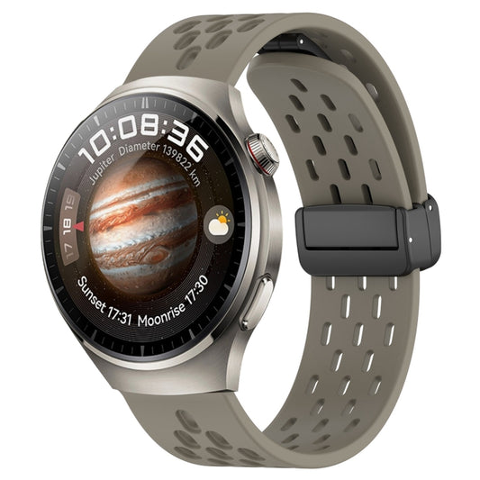 For Huawei Watch 4 22mm Folding Magnetic Clasp Silicone Watch Band(Space Ash) by buy2fix