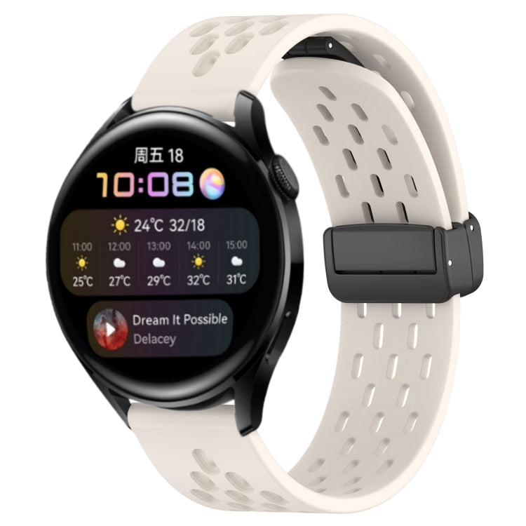 For Huawei Watch 3 22mm Folding Magnetic Clasp Silicone Watch Band(Starlight Color) by buy2fix