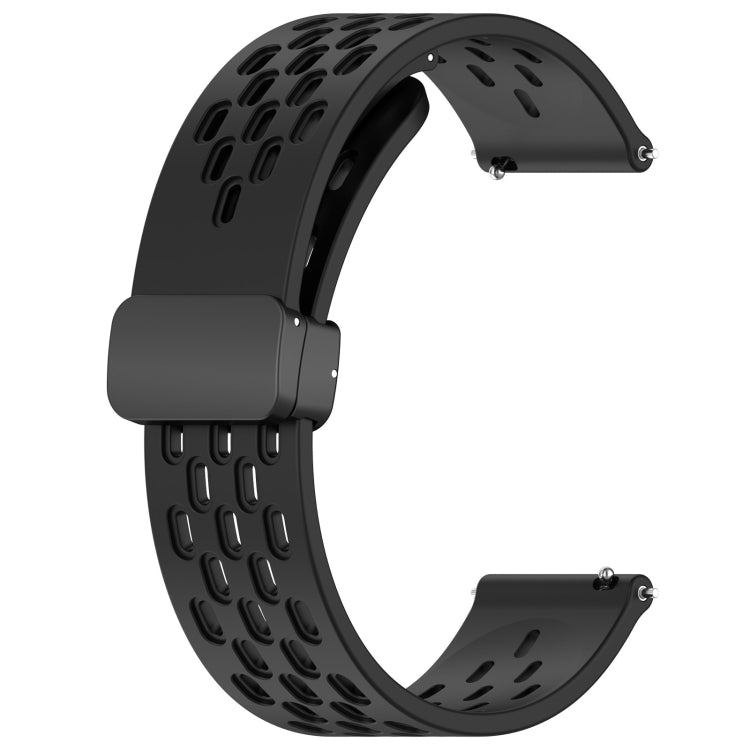 For Huawei GT2 Pro 22mm Folding Magnetic Clasp Silicone Watch Band(Black) by buy2fix